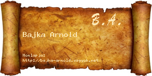 Bajka Arnold névjegykártya