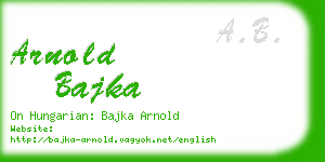 arnold bajka business card